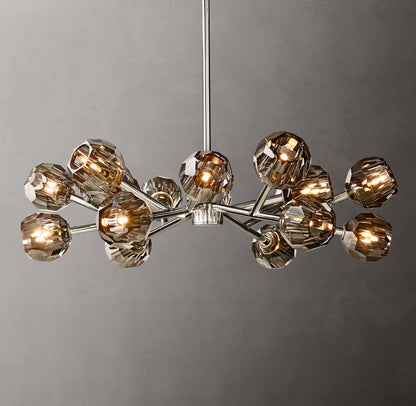 Nocturne Smoke Crystal Halo Chandelier