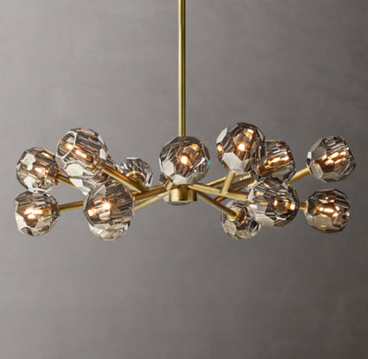 Nocturne Smoke Crystal Halo Chandelier