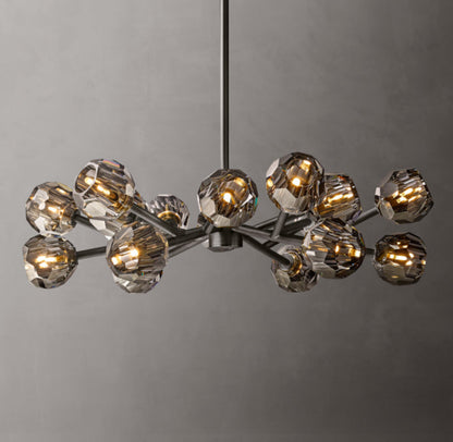 Nocturne Smoke Crystal Halo Chandelier