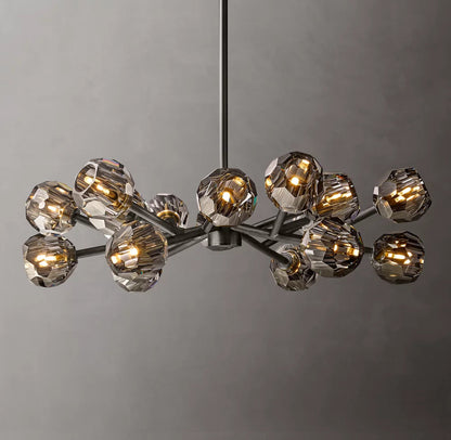 Nocturne Smoke Crystal Halo Chandelier