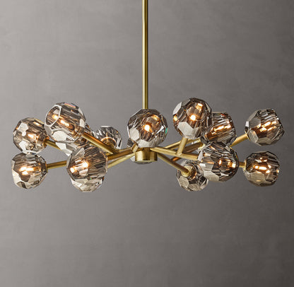 Nocturne Smoke Crystal Halo Chandelier