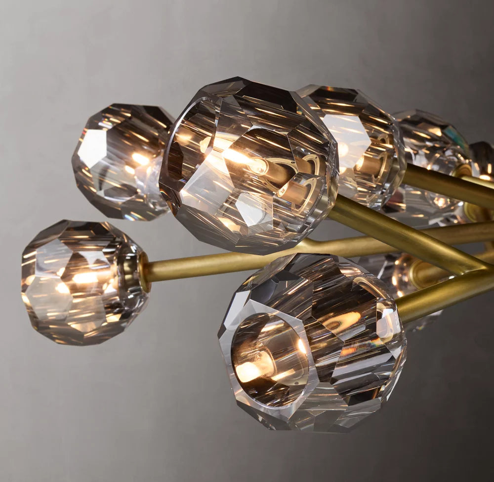 Nocturne Smoke Crystal Halo Chandelier