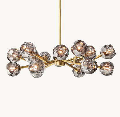 Nocturne Smoke Crystal Halo Chandelier