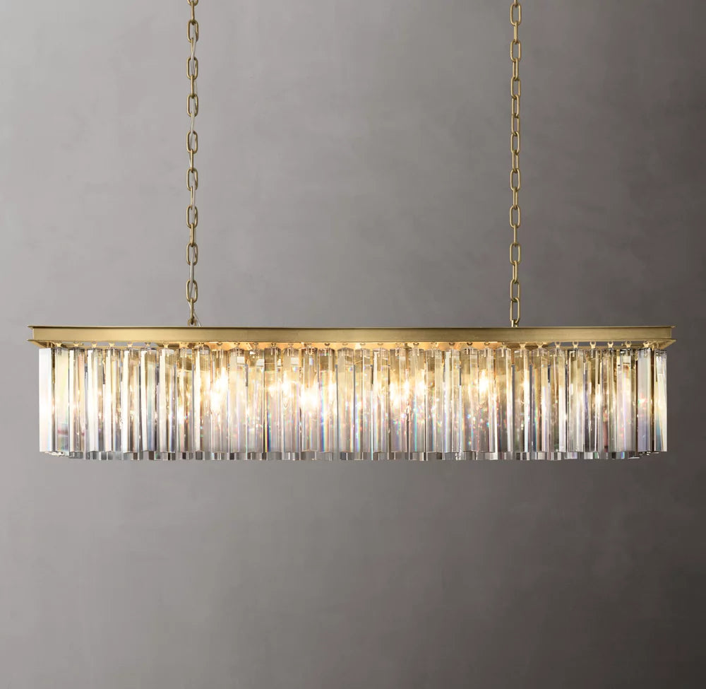 Optical Crystal Prism Island Chandelier