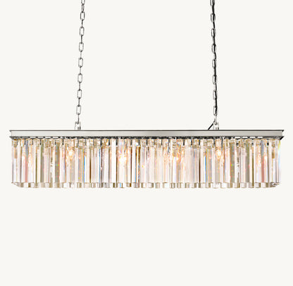 Optical Crystal Prism Island Chandelier