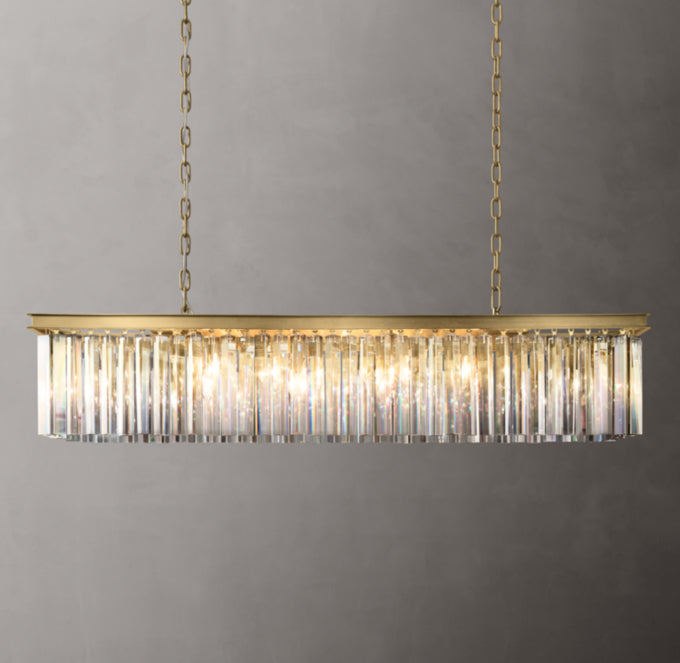 Optical Crystal Prism Island Chandelier