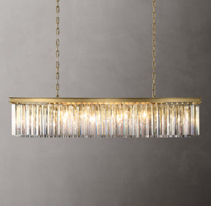 Optical Crystal Prism Island Chandelier