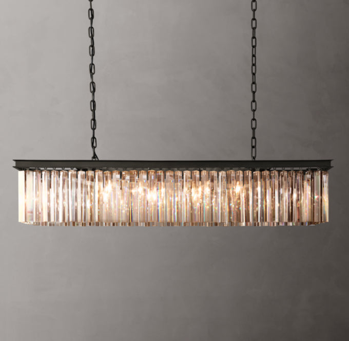 Optical Crystal Prism Island Chandelier