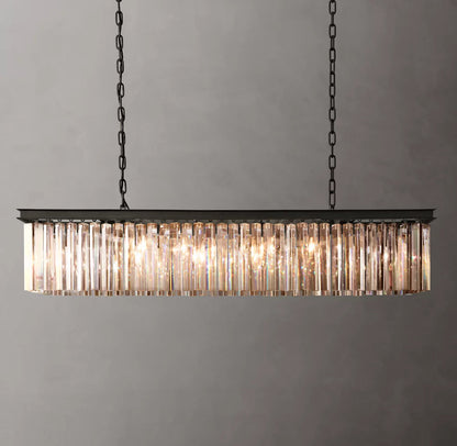 Optical Crystal Prism Island Chandelier