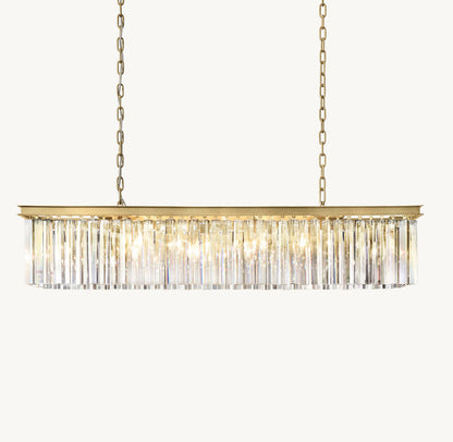 Optical Crystal Prism Island Chandelier