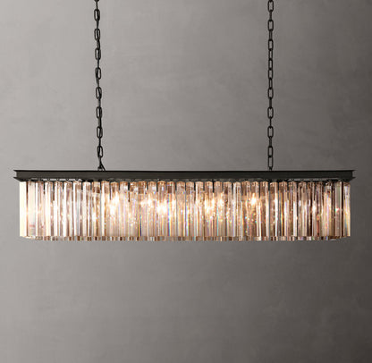 Optical Crystal Prism Island Chandelier
