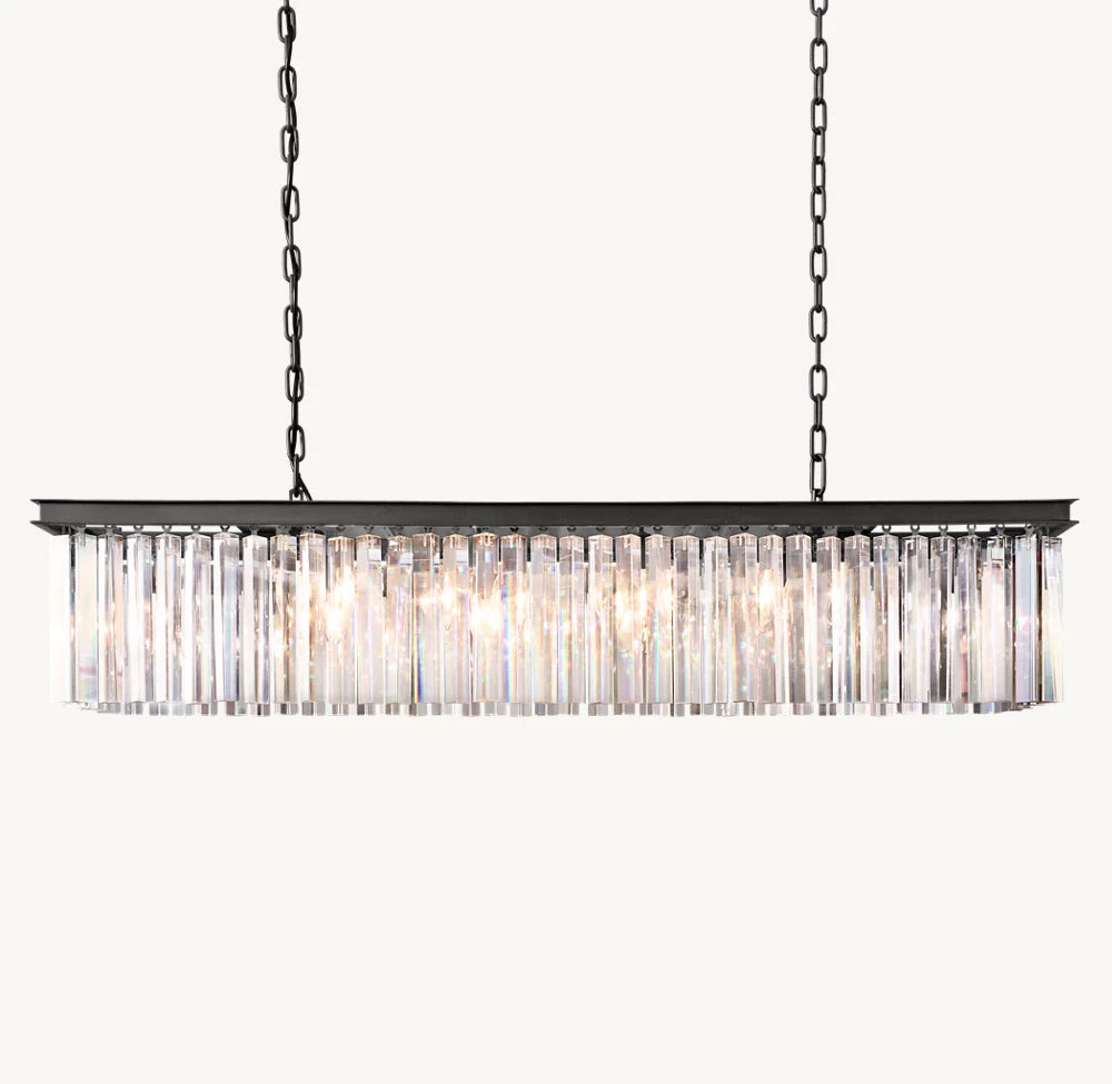 Optical Crystal Prism Island Chandelier