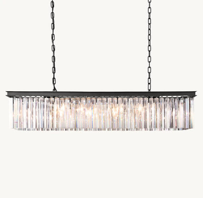 Optical Crystal Prism Island Chandelier