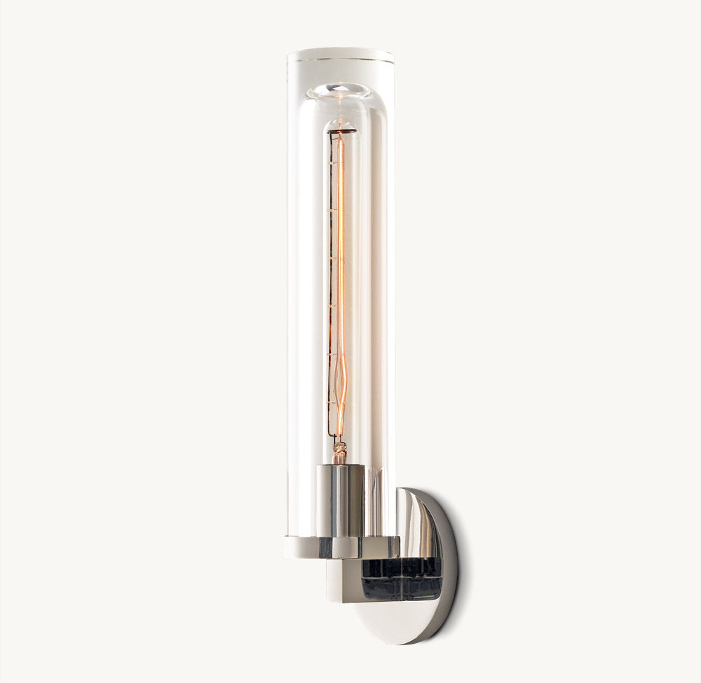 Optical Glass Capsule Outdoor Sconce
