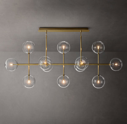 Orbital Borosilicate Globe Chandelier