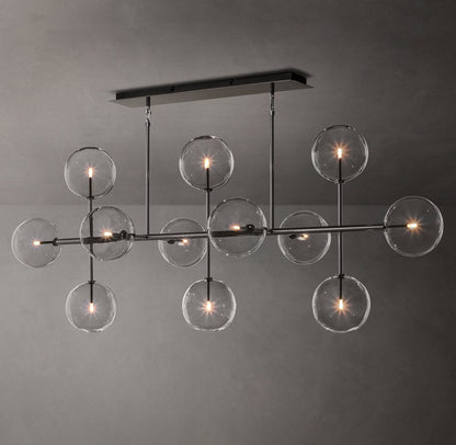 Orbital Borosilicate Globe Chandelier