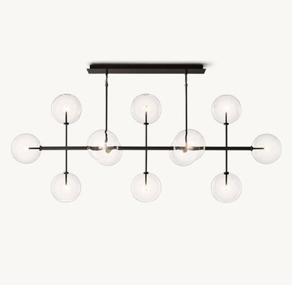 Orbital Borosilicate Globe Chandelier
