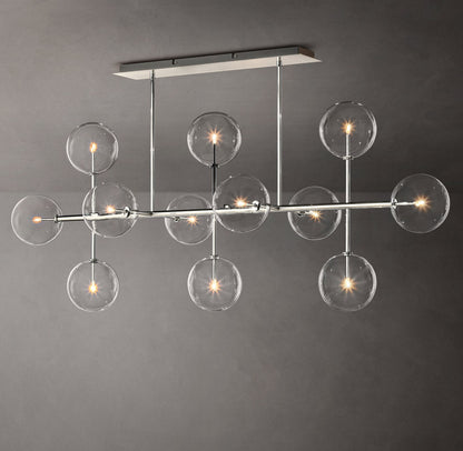 Orbital Borosilicate Globe Chandelier