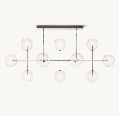 Orbital Borosilicate Globe Chandelier
