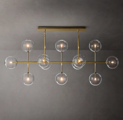 Orbital Borosilicate Globe Chandelier