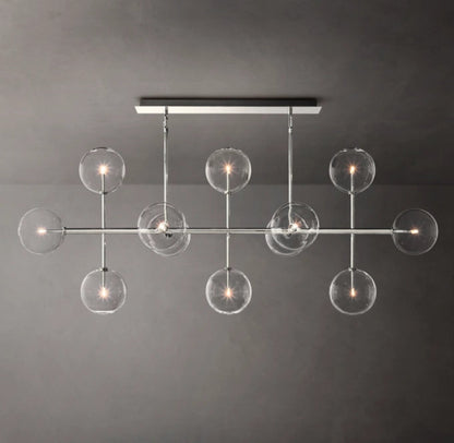 Orbital Borosilicate Globe Chandelier