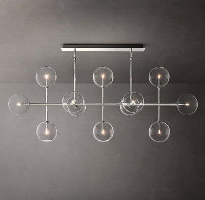 Orbital Borosilicate Globe Chandelier