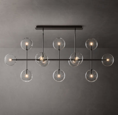 Orbital Borosilicate Globe Chandelier