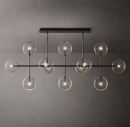 Orbital Borosilicate Globe Chandelier