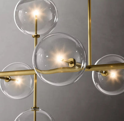 Orbital Borosilicate Globe Chandelier