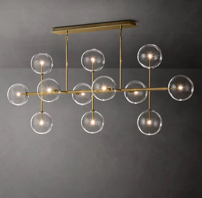 Orbital Borosilicate Globe Chandelier