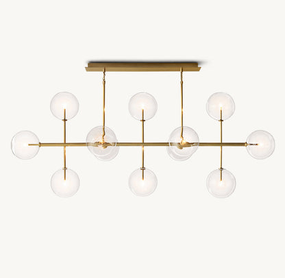 Orbital Borosilicate Globe Chandelier