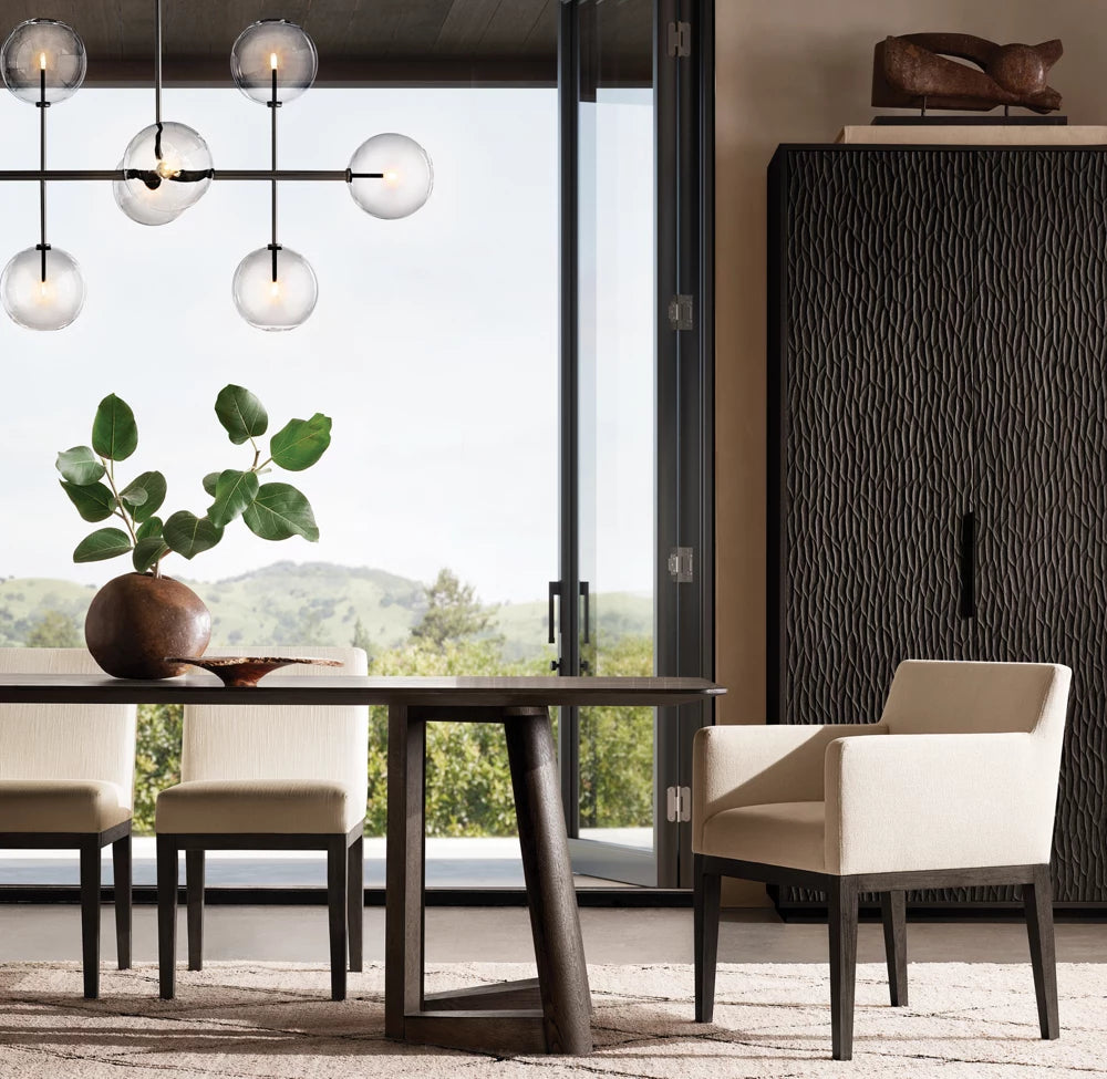 Orbital Borosilicate Globe Chandelier