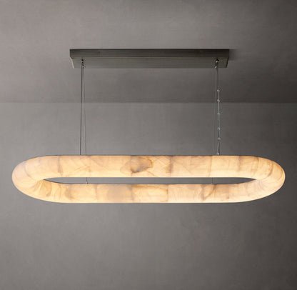 Orlena Oval Calcite LED Chandelier