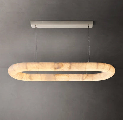 Orlena Oval Calcite LED Chandelier