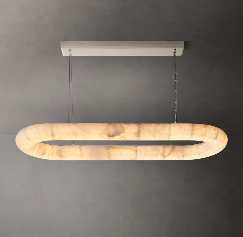Orlena Oval Calcite LED Chandelier