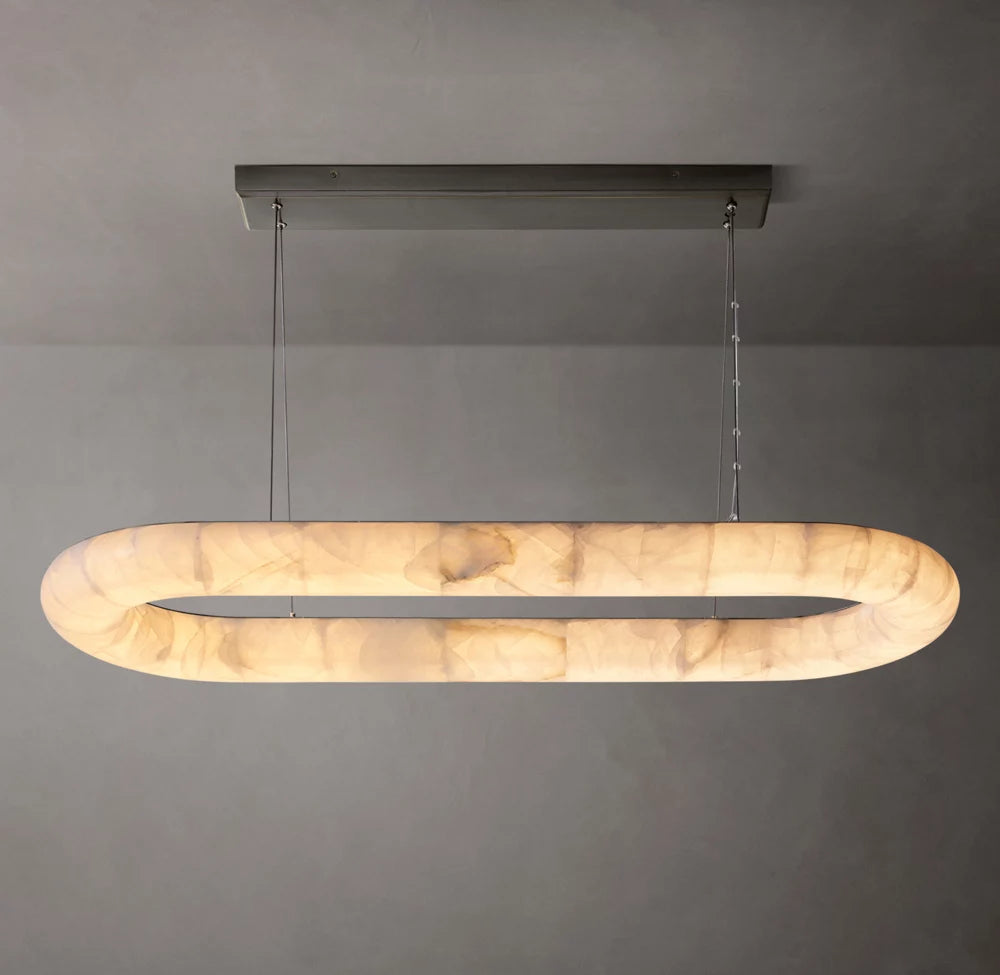 Orlena Oval Calcite LED Chandelier