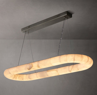 Orlena Oval Calcite LED Chandelier