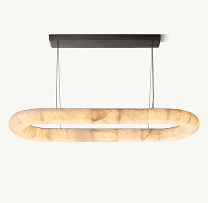 Orlena Oval Calcite LED Chandelier