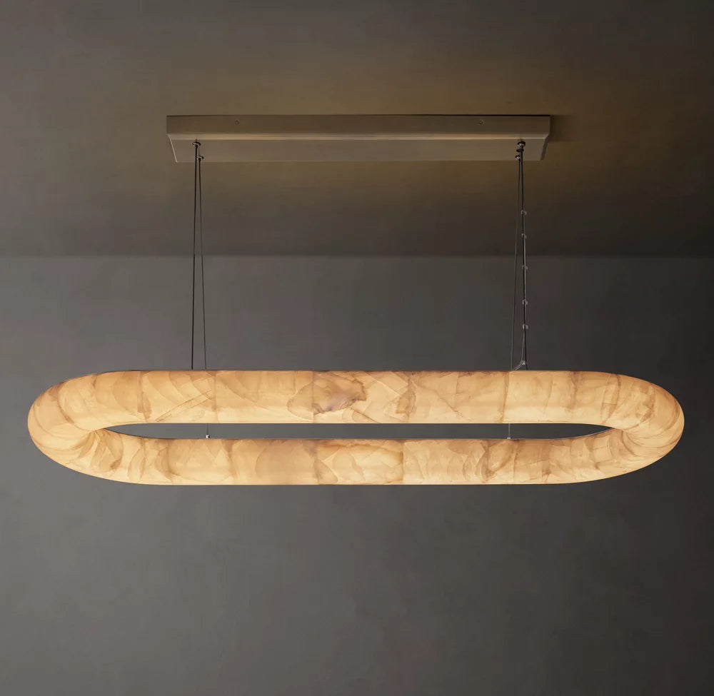 Orlena Oval Calcite LED Chandelier