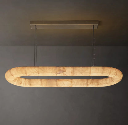 Orlena Oval Calcite LED Chandelier