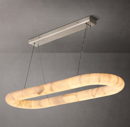 Orlena Oval Calcite LED Chandelier