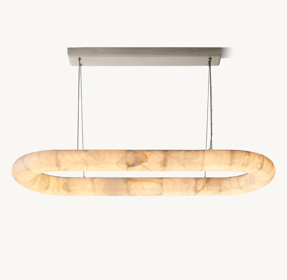 Orlena Oval Calcite LED Chandelier