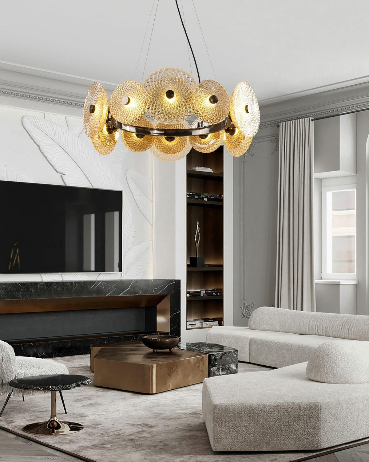 Paxton Crystal Glass Chandelier