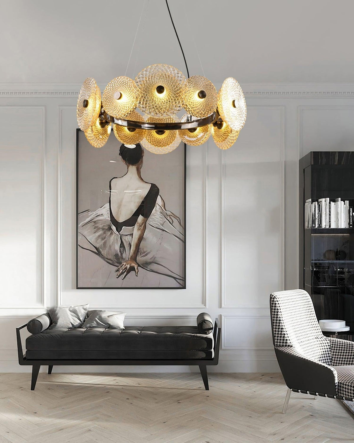 Paxton Crystal Glass Chandelier