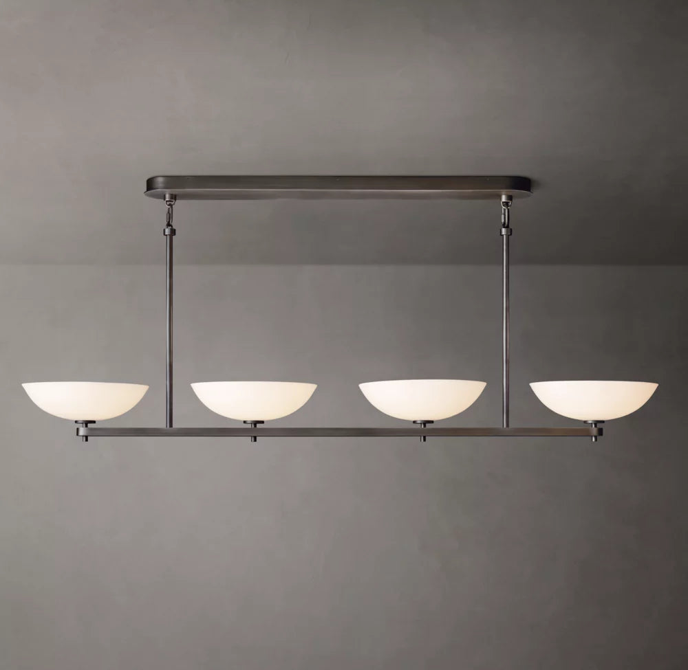 Porcelain Petal Beam Chandelier