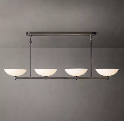 Porcelain Petal Beam Chandelier