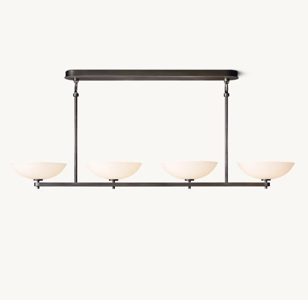 Porcelain Petal Beam Chandelier