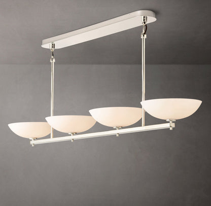 Porcelain Petal Beam Chandelier