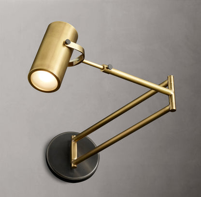Precision Brass Swing-Arm Reading Light