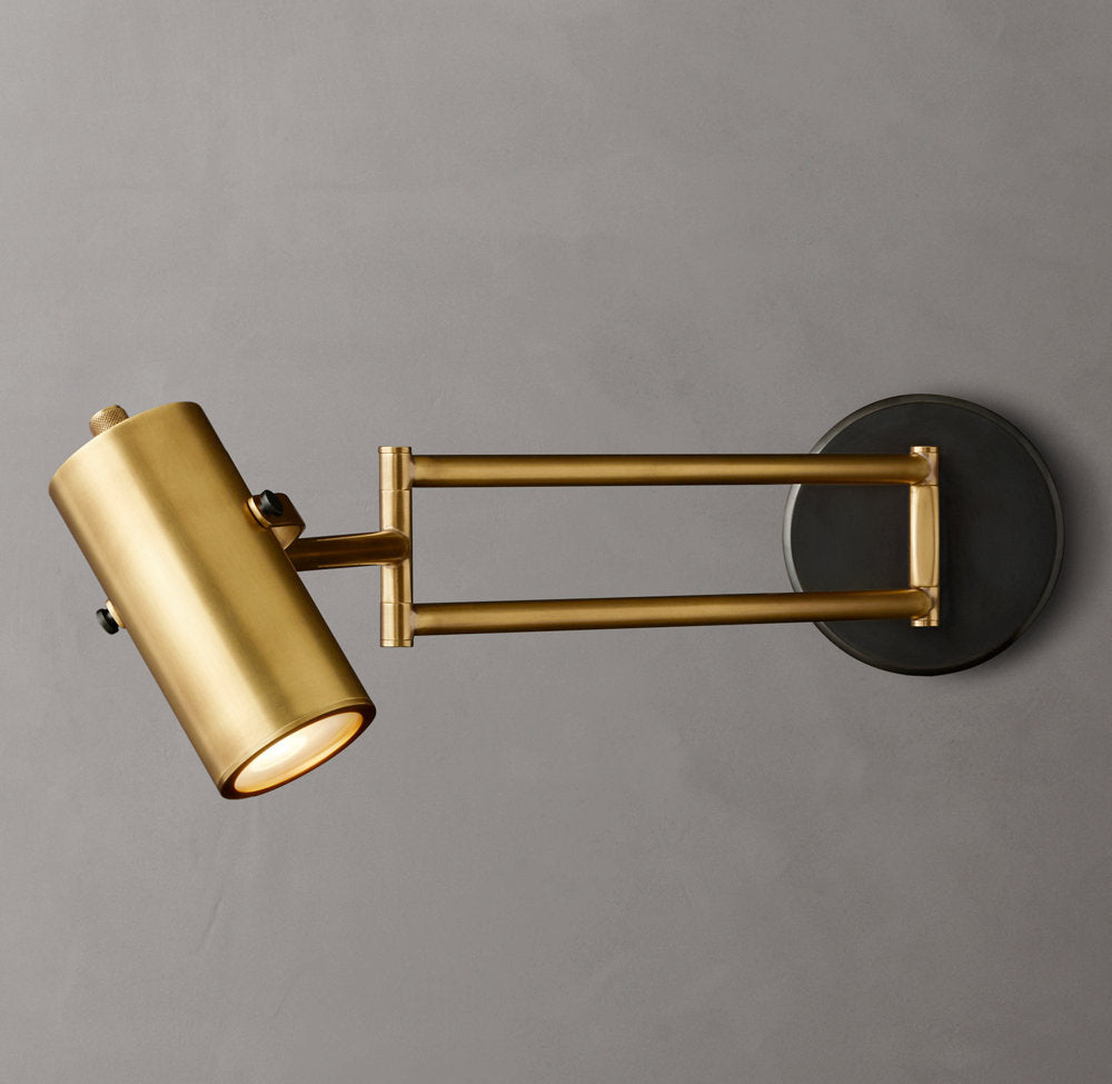 Precision Brass Swing-Arm Reading Light